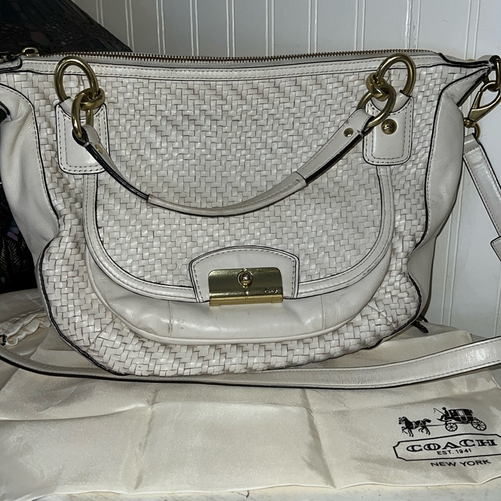 Coach F23048 Kristen woven leather purse